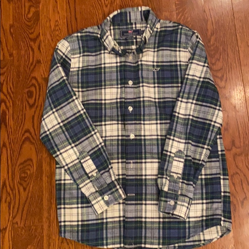 Boys vineyard vines plaid shirt